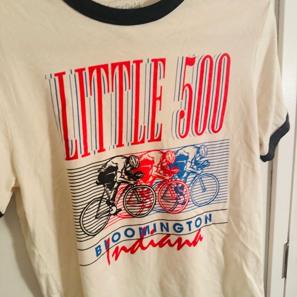 HOMEFIELD  Indiana Hoosiers Student Foundation Retro Little 500 Ringer Tee - Picture 4 of 6